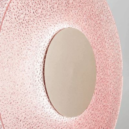 Abat jour per cameretta ondaluce lt candy vetro rosa led moderna
