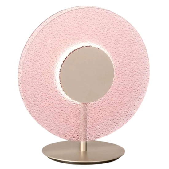 Abat jour per cameretta ondaluce lt candy vetro rosa led moderna