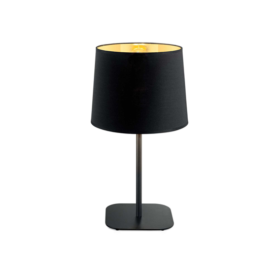 Nordik tl1 ideal lux  lampada da tavolo nero e oro paralume tessuto Nordik tl1 ideal lux  lampada da tavolo nero e oro paralume tessuto