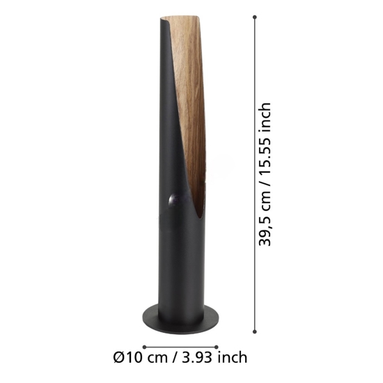 Barbotto eglo lampada da tavolo con dettagli in legno moderna