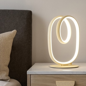 Abat jour da comodino diva oro gea luce design moderna