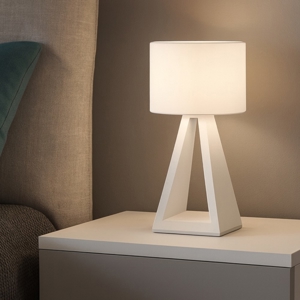 Vivida pup glass lampade da comodino moderne led 7w 3000k touch dimmer vetro bianco