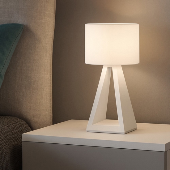 Vivida pup glass lampade da comodino moderne led 7w 3000k touch dimmer vetro bianco