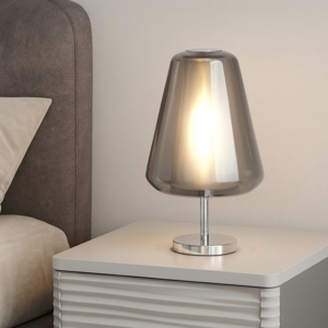 Toplight abat-jour da comodino vetro fume moderna