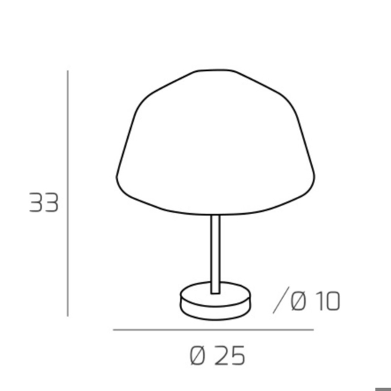 Abat jour da comodino toplight double skin moderna oro vetro ambra
