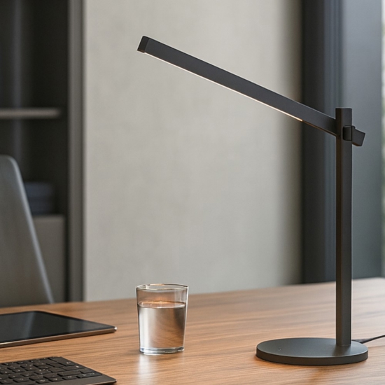 Ideal lux pivot tl lampada da scrivania ufficio orientabile nera