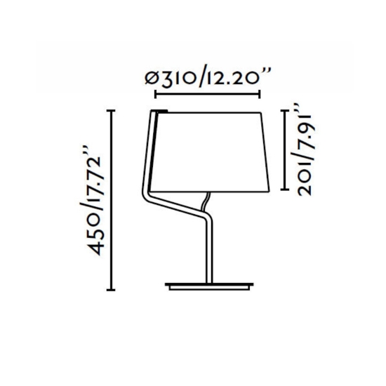 Lampada da tavolo moderna nera per soggiorno