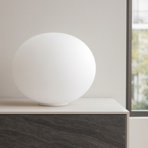Ideal lux smarties tl1 d40 lampada da tavolo 40 cm sfera vetro