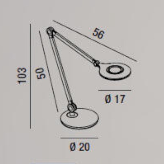 Lampada da scrivania disk perenz antracite led 9w cct dimmerabile