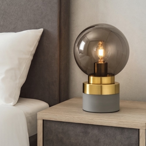 Abat-jour per camera da letto grigio oro