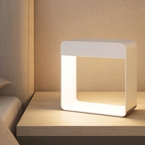 Dama linea light abat jour lampada da comodino bianca led 3000k portatile