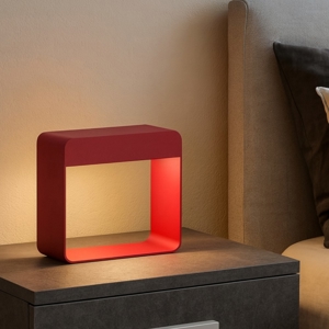 Abat jour da comodino rossa dama linea light led 3000k portatile