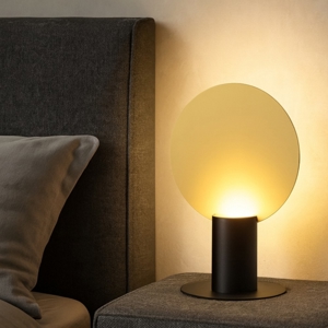 Sarona eglo abat jour lampada da comodino nero oro moerna
