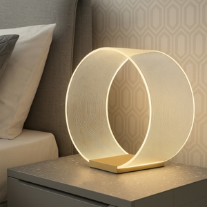 Lampada da comodino design moderna abat jour oro