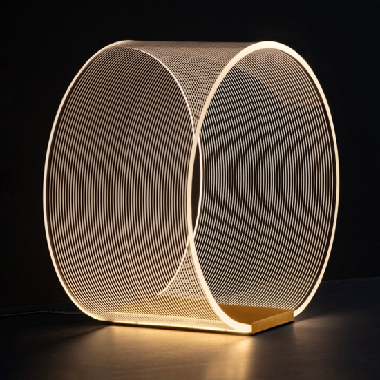 Lampada da comodino design moderna abat jour oro