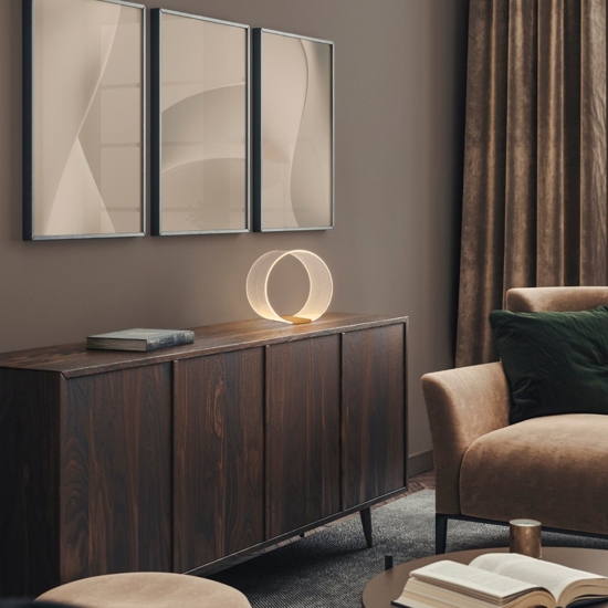 Lampada da comodino design moderna abat jour oro