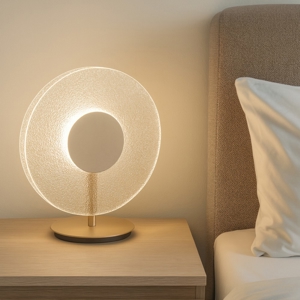 Ondaluce candy abat-jour da comodino camera da letto vetro led 3000k