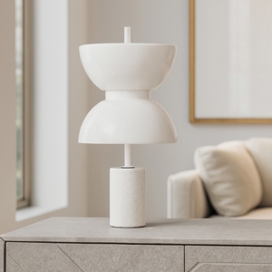 Maytoni kyoto lampada da tavolo bianca design moderno led 3000k