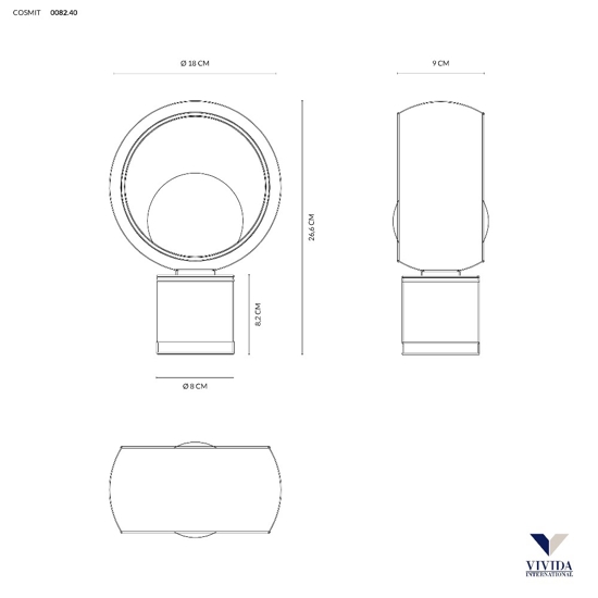 Lampade da comodino moderne cosmit vivida design bianca