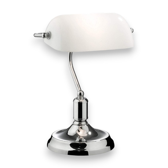 Lawyer tl1 lampada da scrivania churchill cromata ideal lux