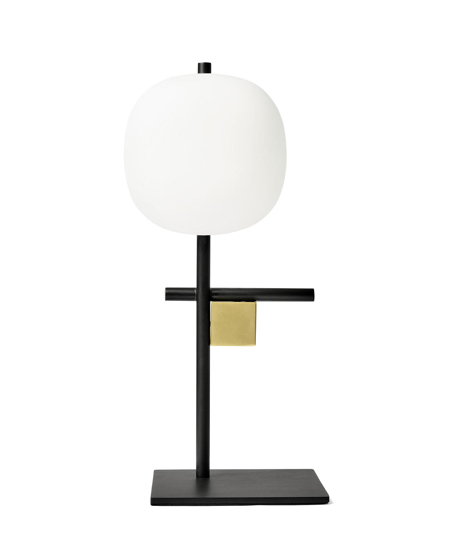 Lampada da comodino miloox nera nero oro stile contemporaneo