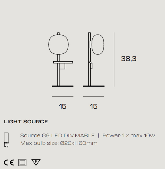 Lampada da comodino miloox nera nero oro stile contemporaneo