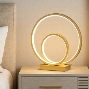 Oz tl on-off ottone ideal lux abat-jour da comodino design moderna led 23w 3000k
