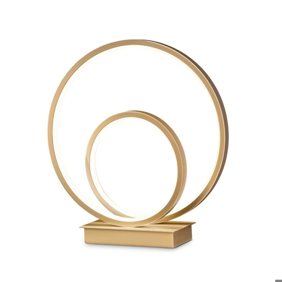 Oz tl on-off ottone ideal lux abat-jour da comodino design moderna led 23w 3000k