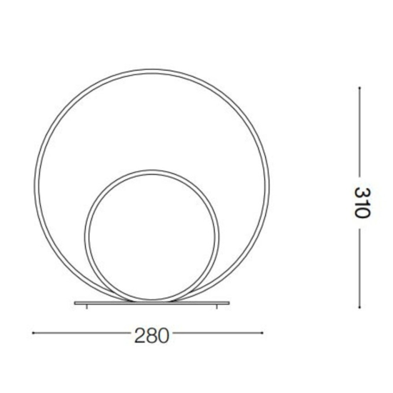 Oz tl on-off 2700k ideal lux abat jour da comodino led design moderno