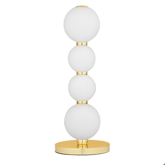 Abat jour lampada da comodino oro sfere di vetro led 10w 3000k