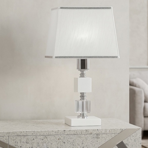 Lampada da tavolo livia vetro e cristallo classica