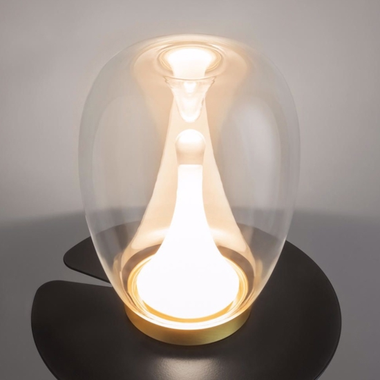 Maytoni splash lampada da comodino di vetro oro moderna led 15w 3000k
