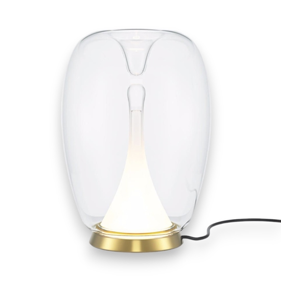 Maytoni splash lampada da comodino di vetro oro moderna led 15w 3000k