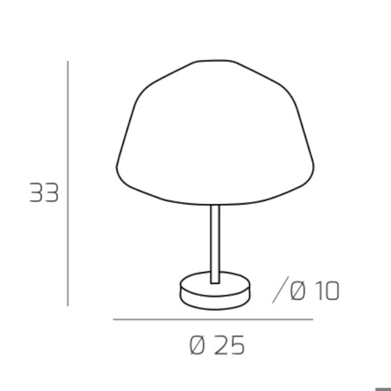 Toplight abat-jour da comodino vetro ambra cromo design moderna