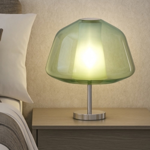 Abat-jour da comodino toplight vetro verde design moderna