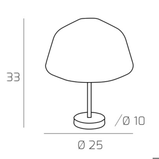 Abat-jour da comodino toplight vetro verde design moderna