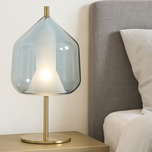 Sforzin miloox xray abat-jour camera da letto moderna vetro azzurro