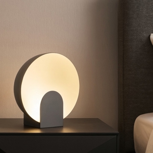 Lampada da comodino nera design moderna led 12w 3000k