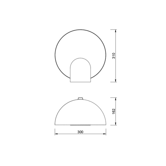 Lampada da comodino nera design moderna led 12w 3000k