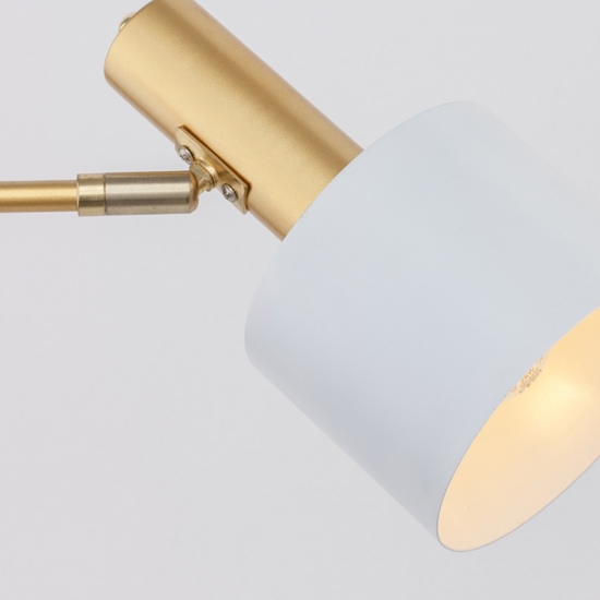 Lampada da tavolo orientabile oro bianco per soggiorno