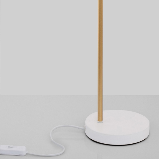 Lampada da tavolo orientabile oro bianco per soggiorno