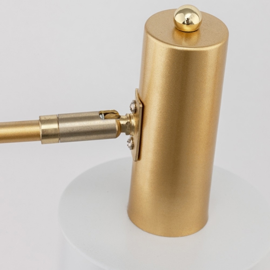 Lampada da tavolo orientabile oro bianco per soggiorno