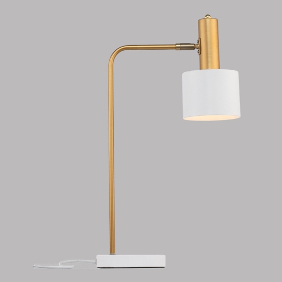 Lampada da tavolo orientabile oro bianco per soggiorno