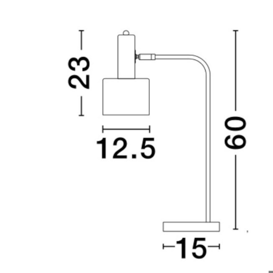 Lampada da tavolo orientabile oro bianco per soggiorno