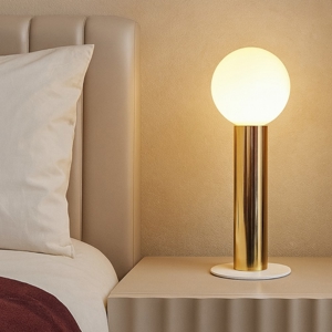 Abat-jour lampada birba tab linea light ottone lucido per camera da letto