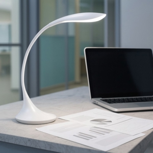 Gea luce nunki lampada da scrivania led moderna bianca