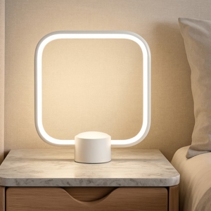 Ondaluce lt alfa abat-jour da comodino bianco led design moderna