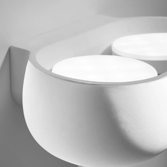 Applique di gesso design moderna bianca sforzin mysia