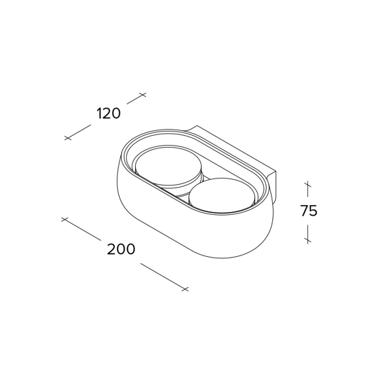 Applique di gesso design moderna bianca sforzin mysia