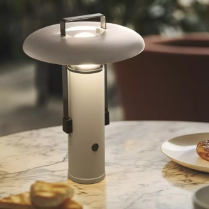 Lampada da tavolo portatile senza fili linea light camping bianca